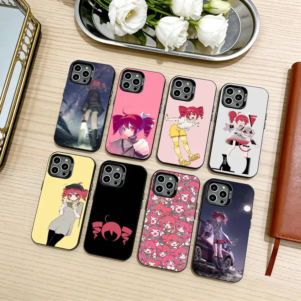 

Fukouna Girl K-Kasane T-Teto Phone Case For iPhone17,16,15,14,13,12,11 Plus,Pro Max Black Candy silver phone case