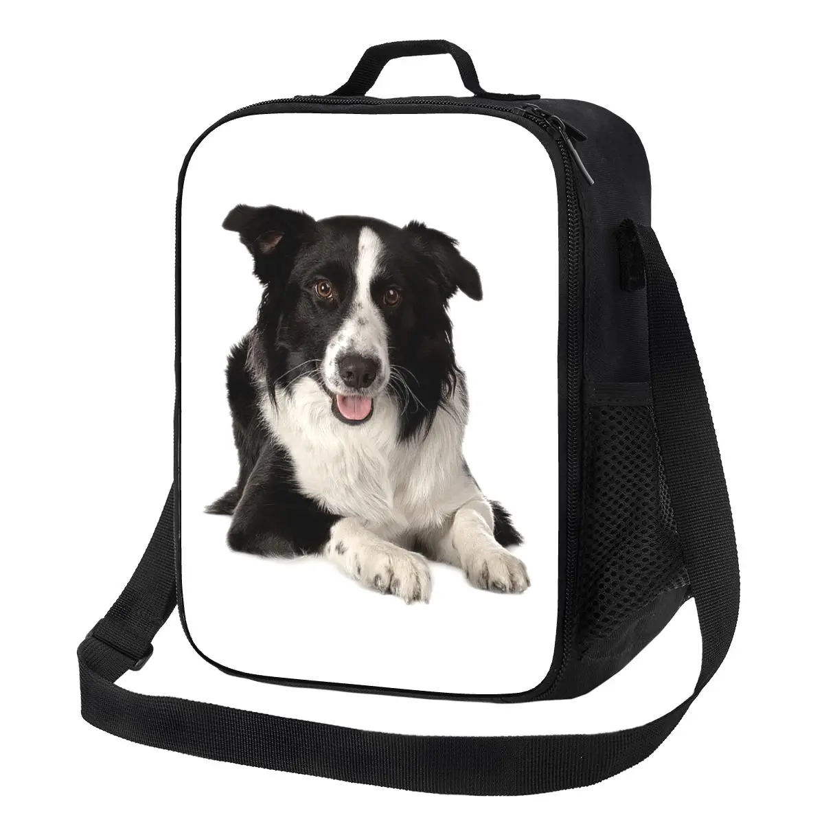 Border Collie Insulated Lunch Tote Bag per le donne Pet Dog Gift Resuable Cooler Thermal Food Lunch Box Work School Travel