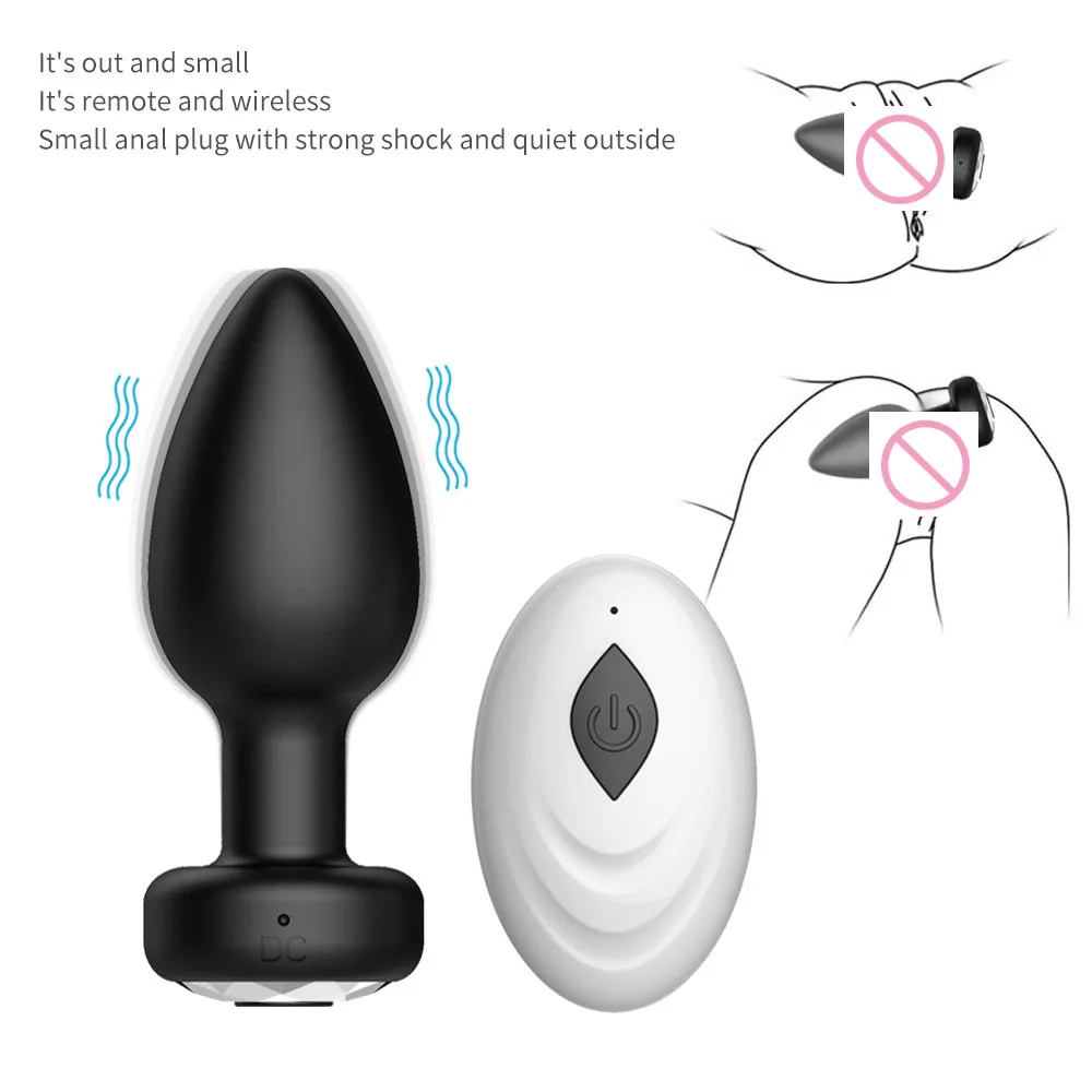 10 Trillingsmodi Anale Butt Plug Vibrators Draadloze Afstandsbediening Anale Plug Mannelijke Prostaat Massage Volwassen Paar Seksspeeltjes