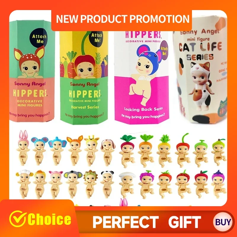 

1Pcs Random Sonny Angel Blind Box Anime Figures Toy Animals Fruit And Vegetable Cat Looking Back Dolls Halloween Christmas Gift
