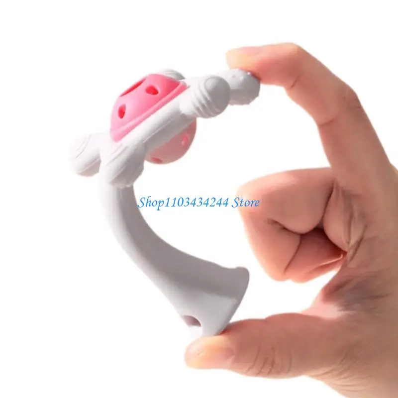 

Baby Teether Teething Rattles Silicone Teether for Toddlers Newborns Educational Sensory Toy Infant Teether Soothing Toy