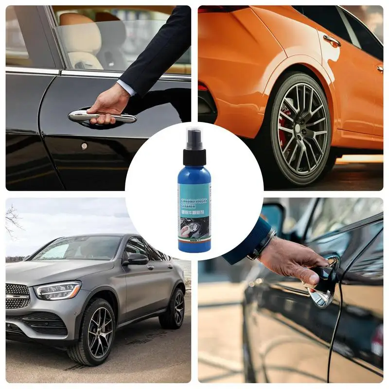 

Chrome Cleaning Spray 100ml Car Chrome Plate Reconditioning Agent Chrome Restorer For Car Truck SUV RV Motorcycle Brighten And