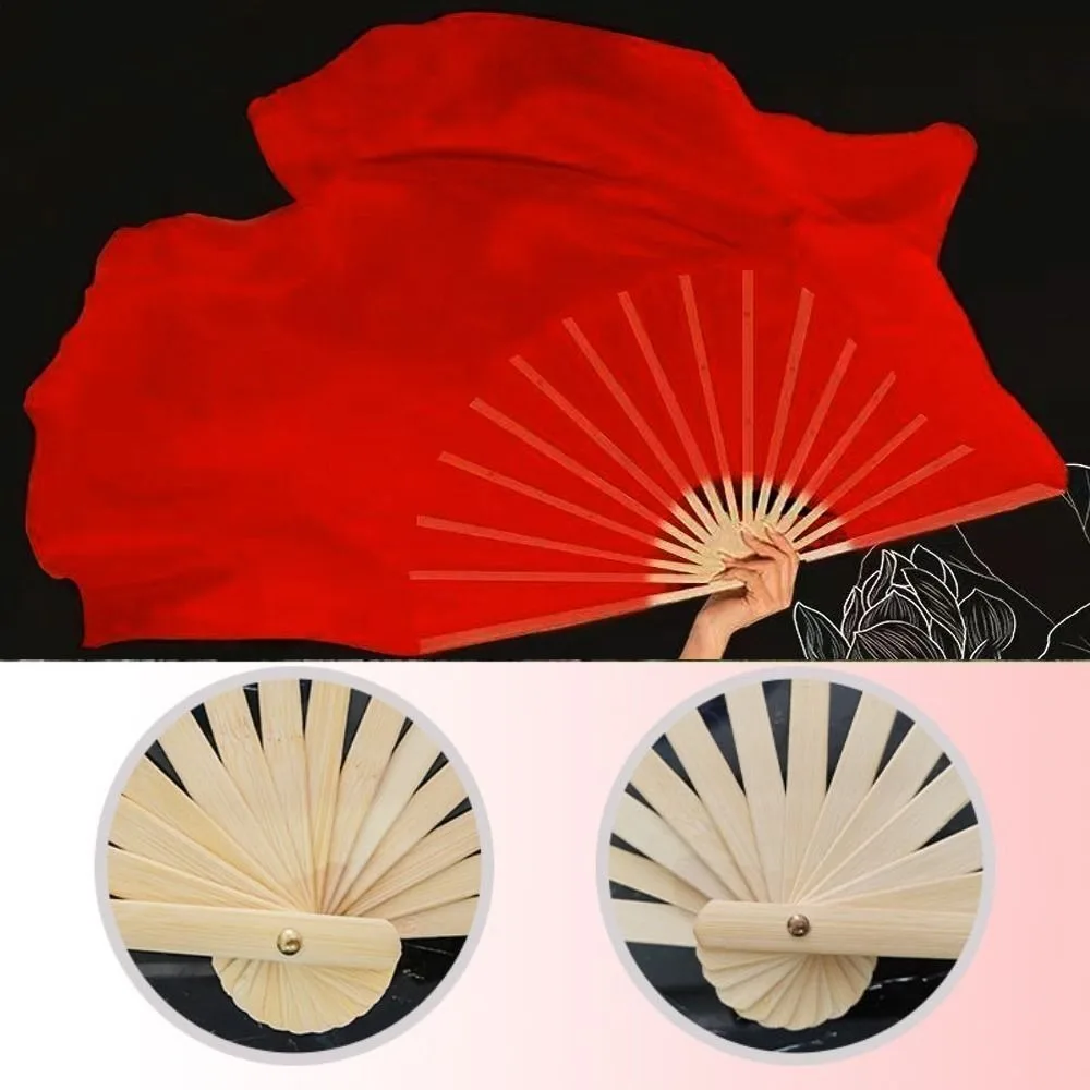

1pair 31cm Bamboo Chinese Short Bellydance Fan 16cm Half Circle Silk 10 Styles Children Bamboo Fans Colorful