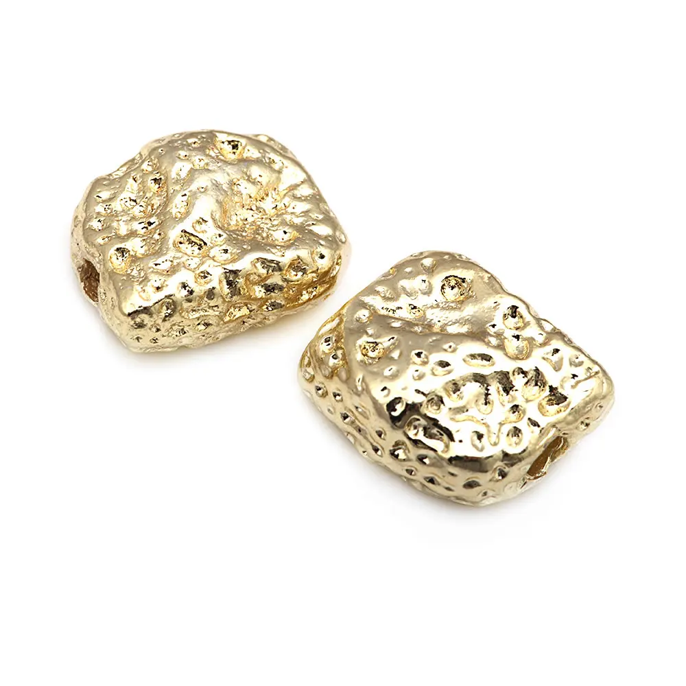 18K Gold Color Brass Irregular Necklaces Bracelets Spacer Beads High Quality Jewelry Accessories Making Rosediy Official Store image 3