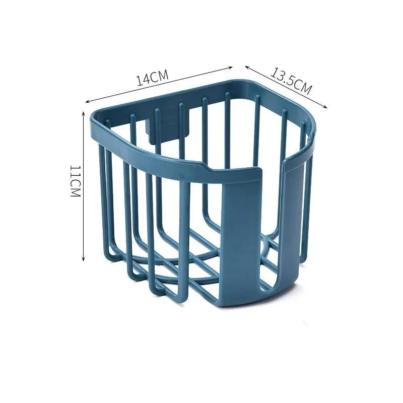 Toilet Paper Shelf Punch-Free Bathroom Kitchen Tissue Box Wall-Mounted Sticky Paper Storage Box Toilet Paper Holder Roll Paper