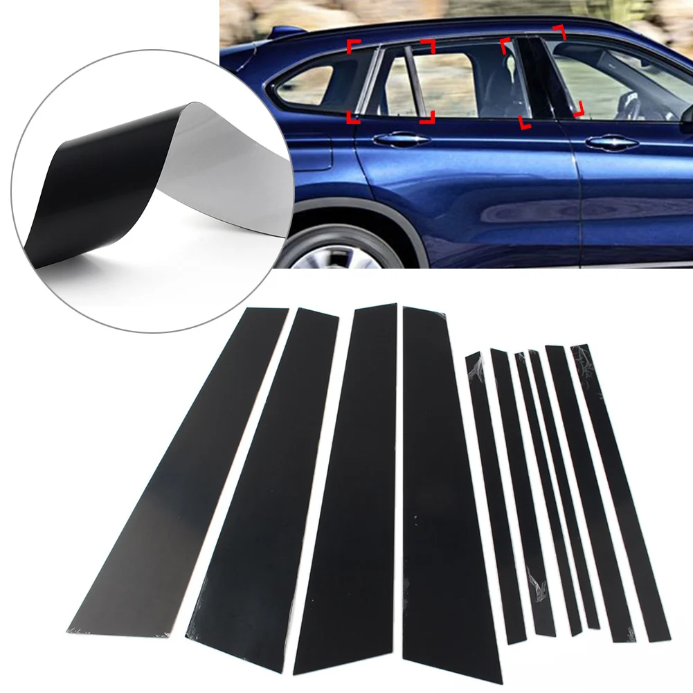 10Pcs Car Door Window Pillar Post Cover Trims Decoration Accessories For BMW X1 F48 2016 2017 2018 2019 2020 2021