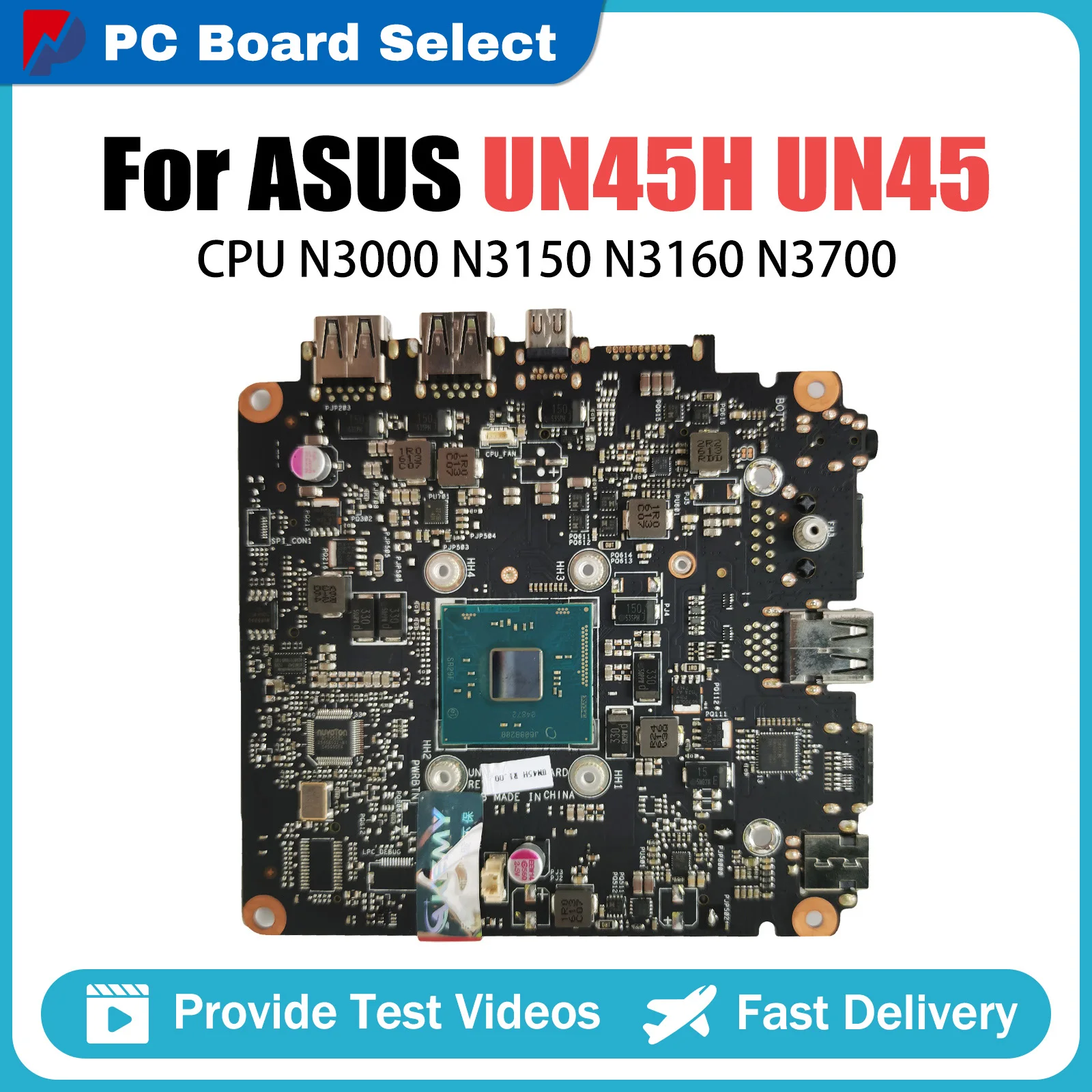 

Laptop Mainboard For ASUS Vivo Mini PC UN45 UN45H Mini Notebook Motherboard With UN45 N3000 N3060 N3150 N3160 N3700 CPU