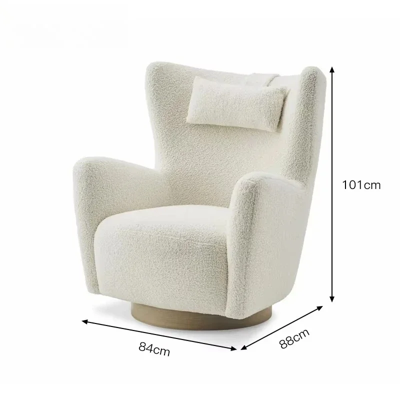 Nordic modern lounge chair leisure chair leisure furniture home office rotating wood fabric comfortable