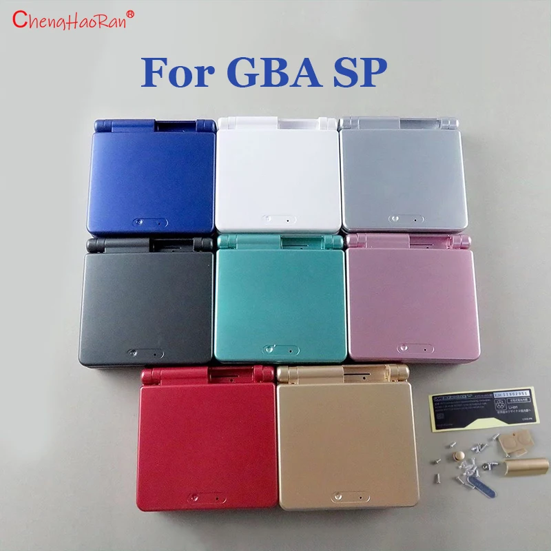 1 комплект, сменный чехол для полного корпуса «сделай сам», чехол для корпуса GBA SP, чехол с винтами, кнопками, наклейка 1 комплект, сменный чехол для полного корпуса «сделай сам», чехол для корпуса GBA SP, чехол с винтами, кнопками, наклейка