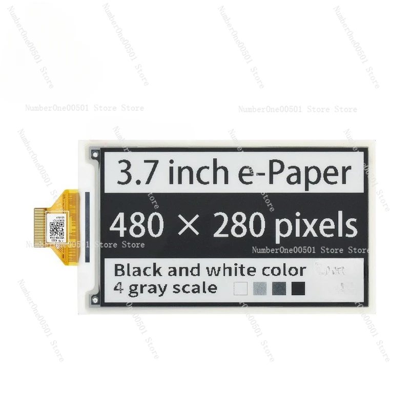 3.7 inch e-Paper electronic ink screen 480 × 280 pixel SPI communication