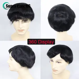 توبي فاين مونو بو للرجال، شعر مستعار مسامي، شعر بشري، وحدة نظام بديلة، 6x8x9x7x9، 1B، 6 أعلى 10 مبيعات بأموال حقيقية في البرازيل - رقم 7