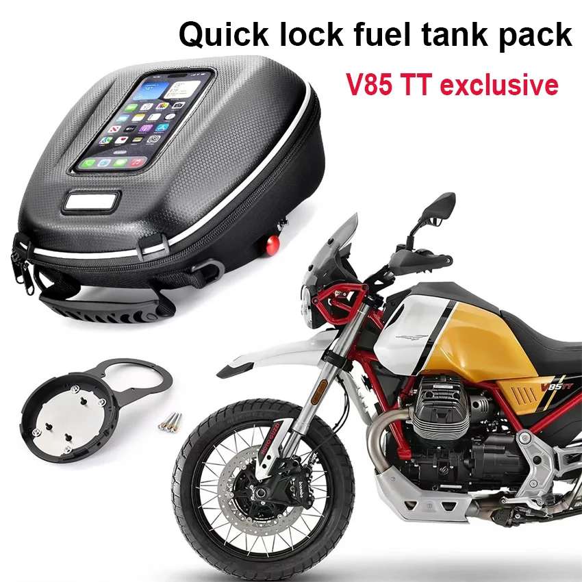 For MOTO GUZZI V85  V85TT Tank Bags Quick Lock Motorcycle Waterproof Luggage Navigation Racing Bag Backpack Top Case
