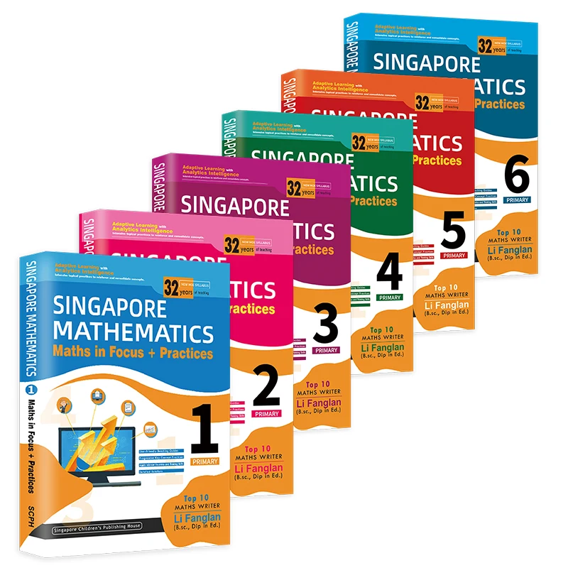 2022 New Updated Singapore Primary School Mathematics Textbooks For 6-12 Ages Exercise Book Of Teaching Aids Books Learning Math