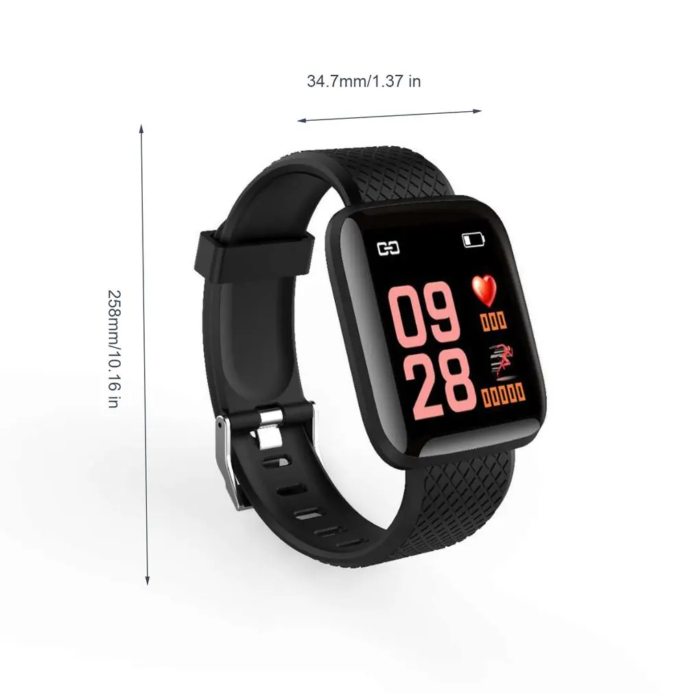 116Plus Touch สมาร์ทวอท์ช1.3นิ้วหน้าจอสีสมาร์ทวอท์ช Multi-Function Pedometer และ Heart Rate การตรวจสอบกีฬาสร้อยข้อมือ