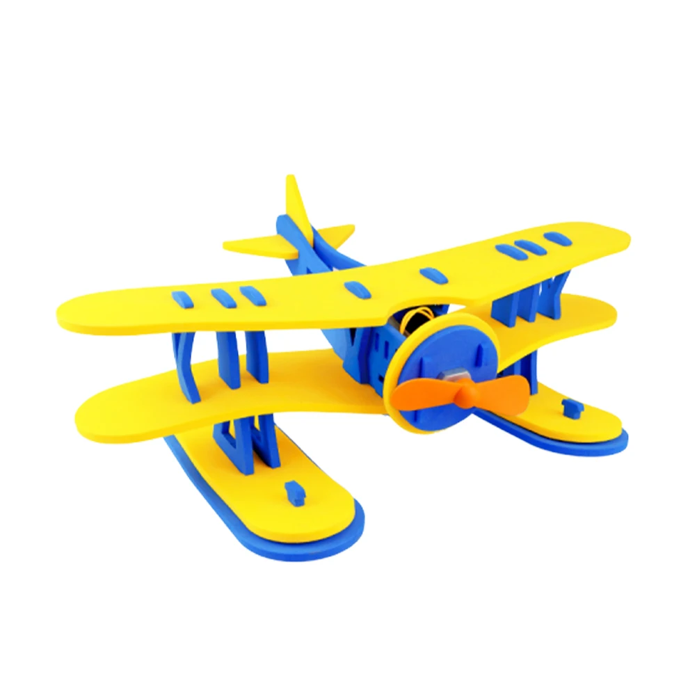

1Pc Kids Water Plane Toy Funny EVA Assembly Toy DIY Science and Education Making Toys Supplies Early Educational Toys (without B