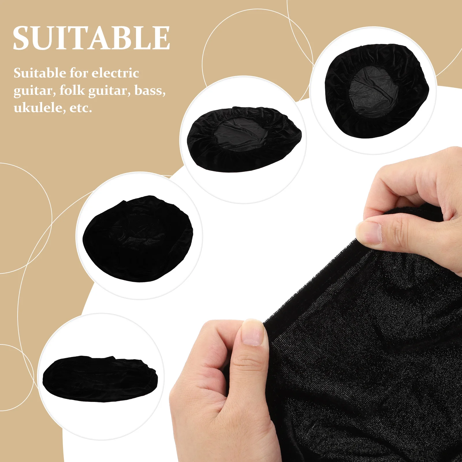 

Guitar Cover Bag Acoustic Dust Case Storage Pouch Black Flannel Folk Protective
