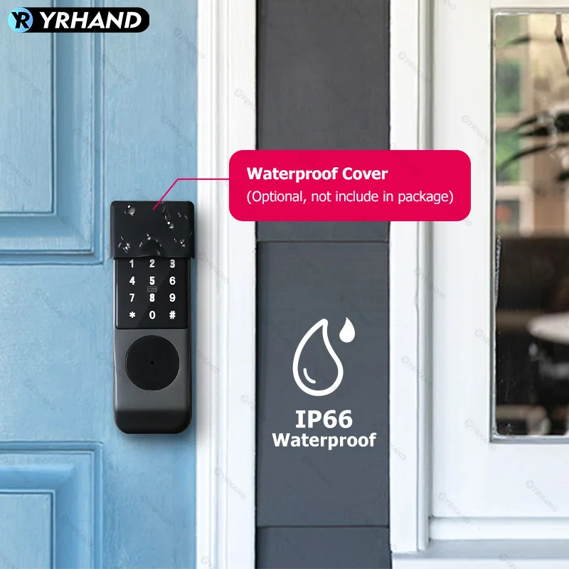 Imagem -03 - Ttlock Yrhand Impressão Digital Wifi à Prova Dágua Portão ao ar Livre Dupla Senha Trabalhar com Alexa Cartão Rfid Keyless Smart Lock para Casa