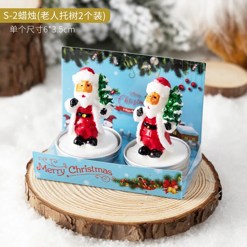 Christmas Candle Set Elderly Tree Snowman Carnival Romantic Candle Night Decoration Creative Small Wax Decoration