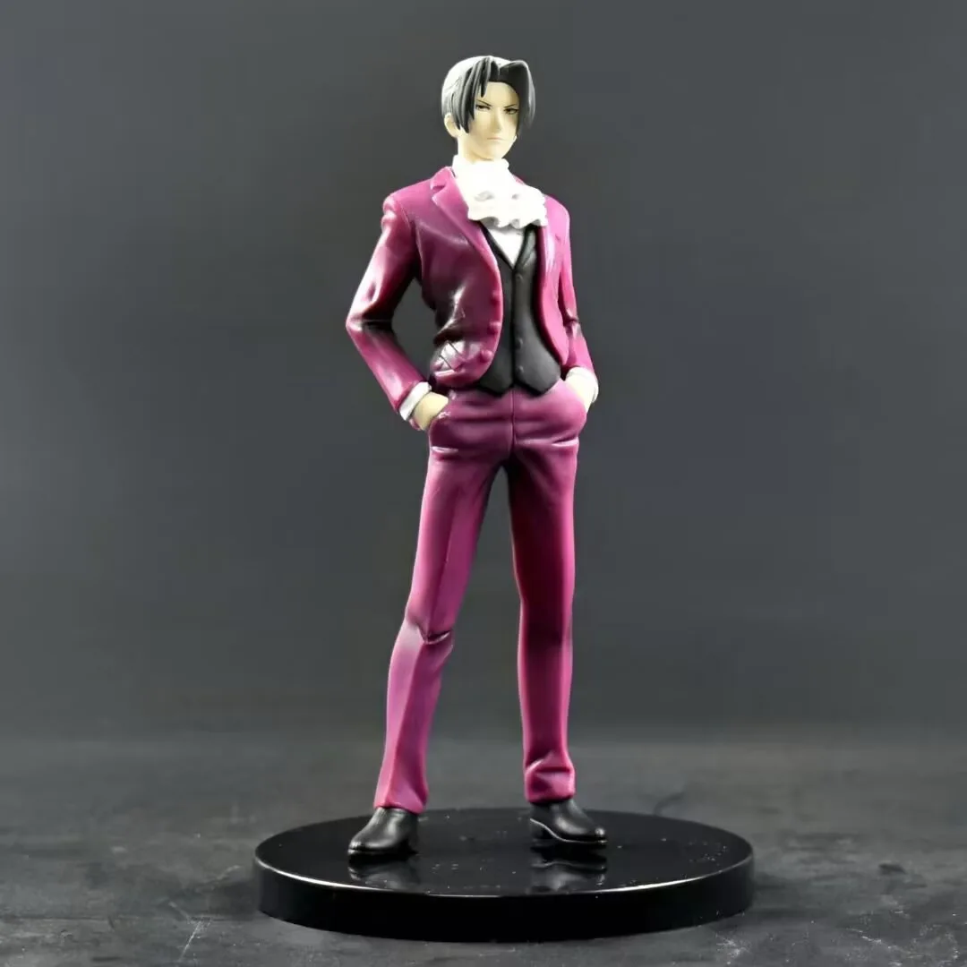 28cm Phoenix Wright Miles Edgeworth Standing Position Anime Figure Model Statue Boys Collection Desktop Decoration Ornament Toys