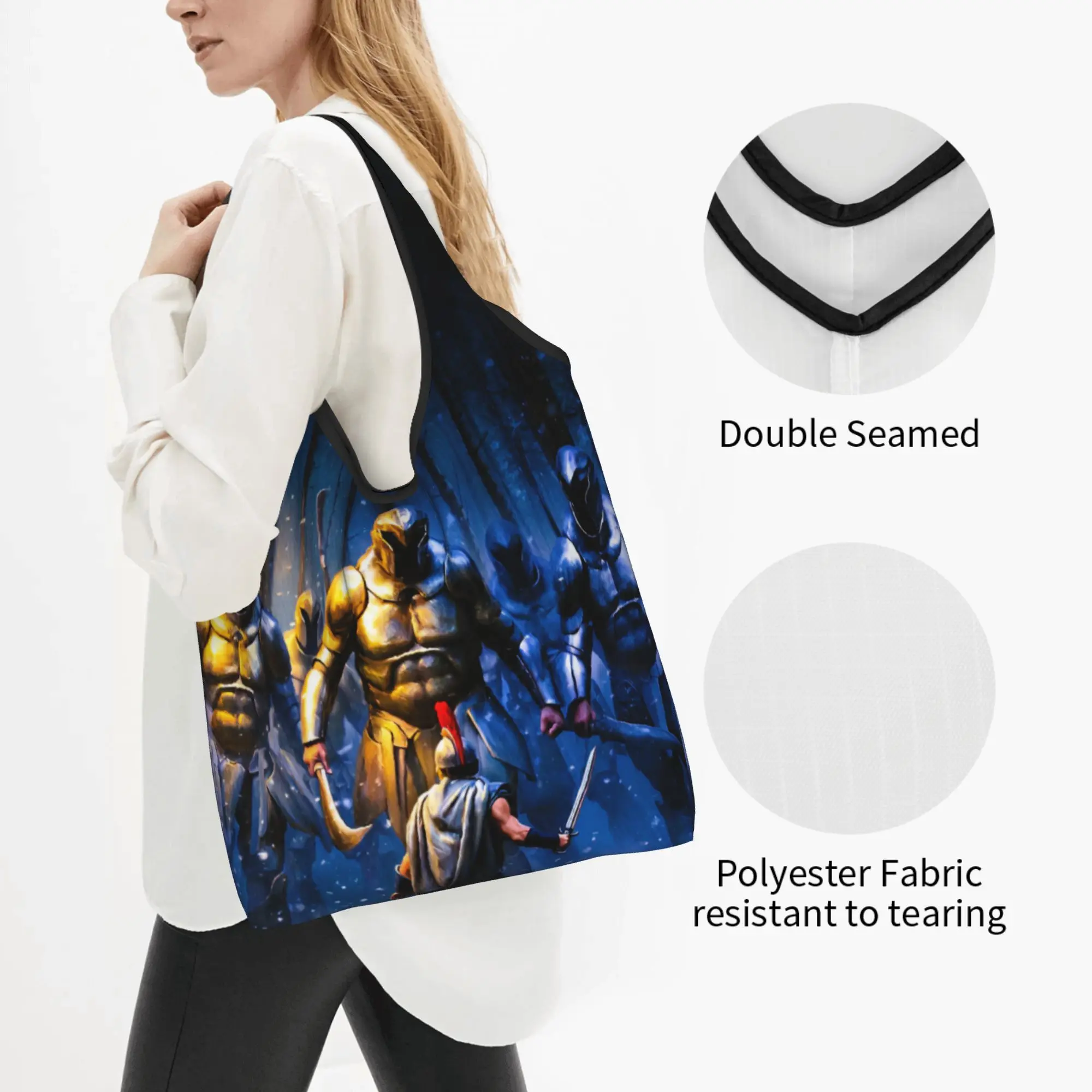 Custom O-Odysseyes Hot Comic Shopping Bags Women Portable Large Capacity Grocery Action Movie Shopper Tote Bags