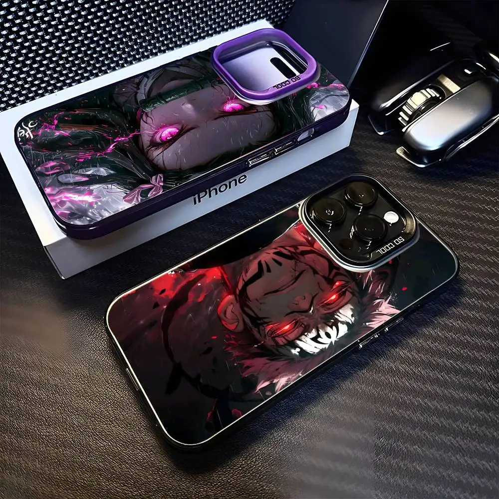 

Demon Slayer K-Kamado Nezuko Phone Case For iPhone 16,15,14,13,12,11,Mini,Pro,MAX Black Matte Shockproof Cover