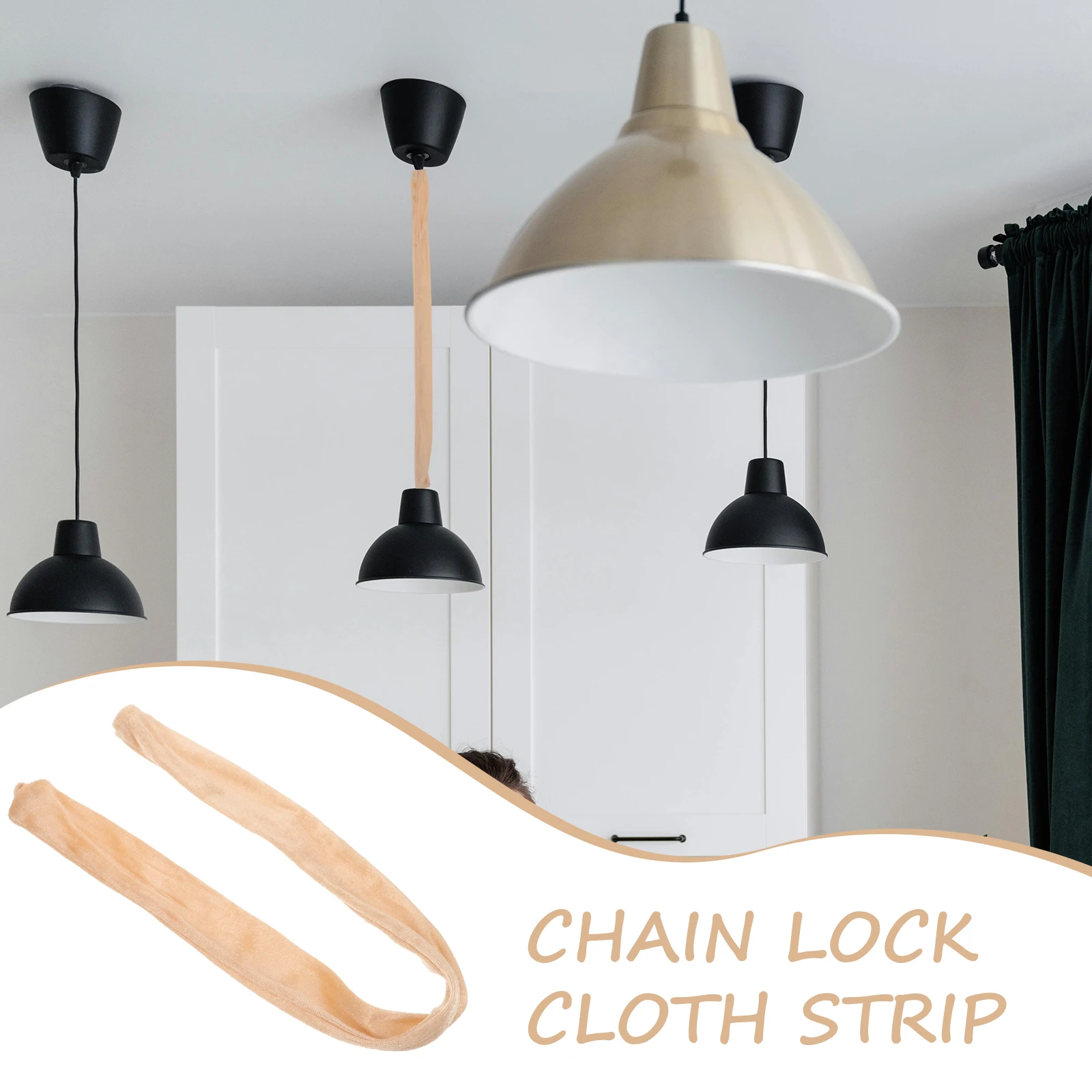 

4pcs Chandelier Hanging Lamp Cord Cover Cloth Light Chain Sleeve Ceiling Lamp Chain Protector Fabric Sleeve Removable Cover For