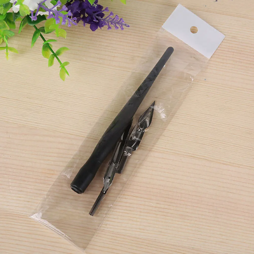 

2Sets Plastic Cartoon Dip Pen Holders Metal Drawing Writing Kit Comic Pen Set Cartoon Nib Holder Art Supplies