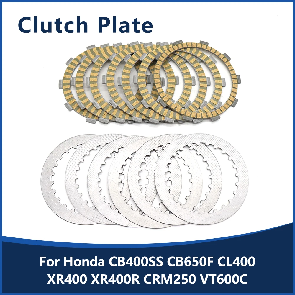 

For Honda CB400SS XR400 CRM250 CL400 NC38 VT 600C 600CD Shadow VLX Street Motorcycle Clutch Plates Steel Plates Friction Disc