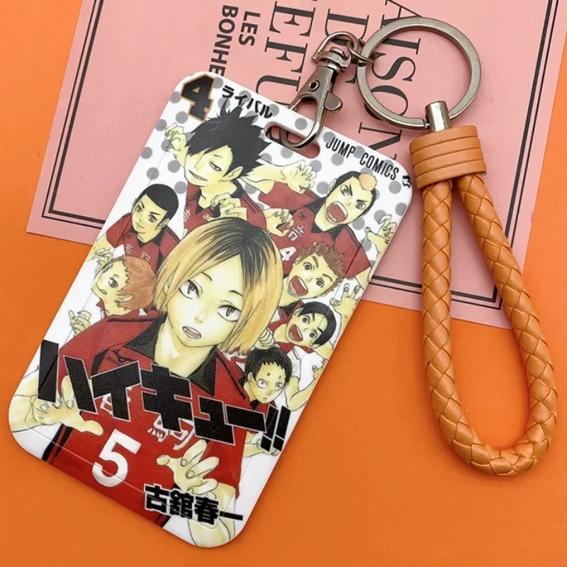 Bandai Desenho Animado Haikyuu!! Kozume Kenma Kei Tsukishima Porta-cartões de ônibus Chaveiro Hina Ta Shoyo ID de estudante Porta-cartões escolares