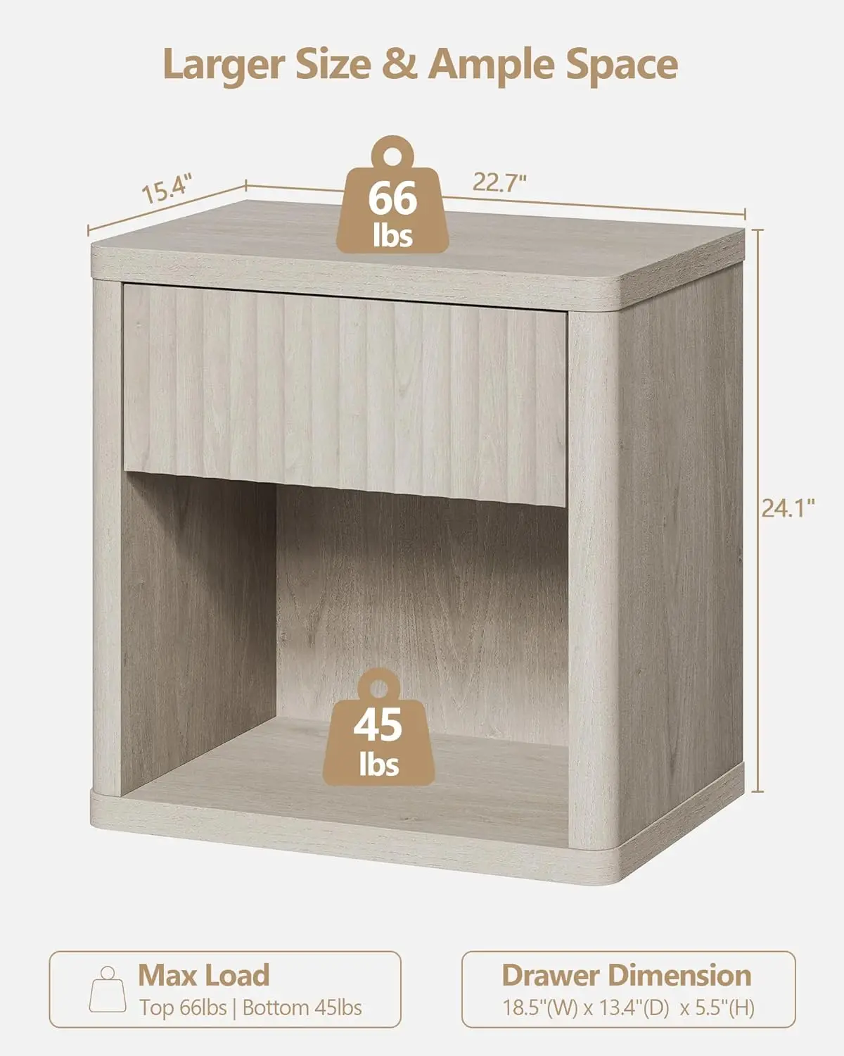 Table de oral et Moderne en Bois avec Rangement de MELStorage, Grande Table d'Appoint, Large, Milieu du Siècle