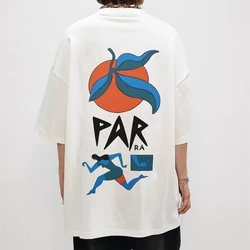 24SS Summer New Patta Hip Hop Abstract Print Short Sleeve Men's Women's High-quality Cotton Oversized Casual Top T-shirt