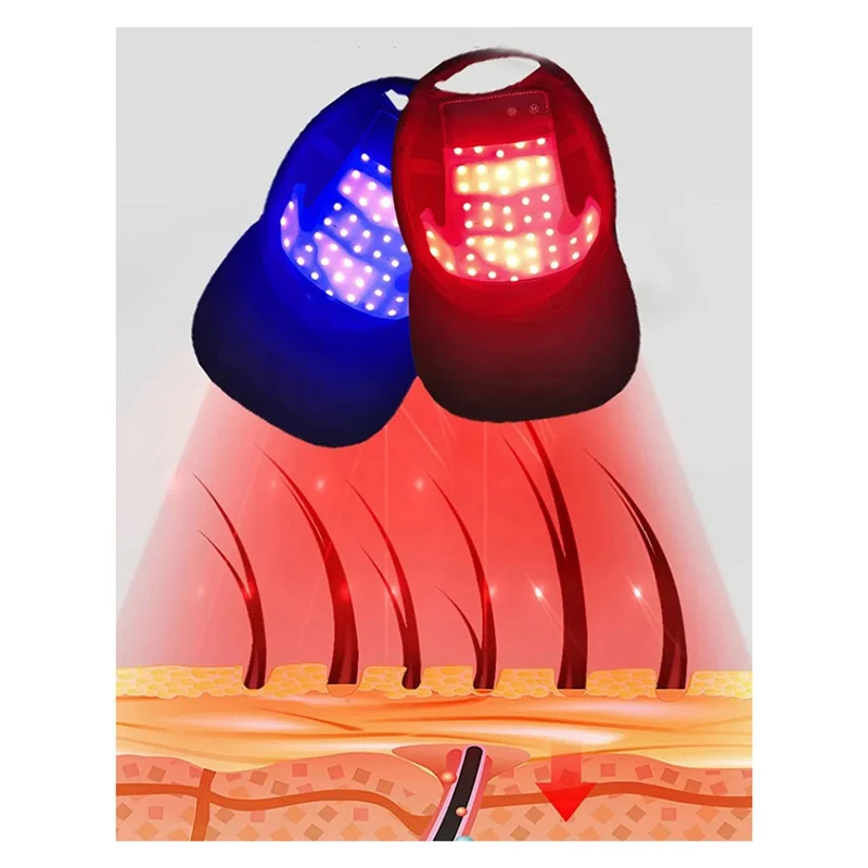 

BABZ-Infrared Hair Growth Instrument Physiotherapy Head Cap Laser Red Blue Light Hair Care Device Relaxation Therapy