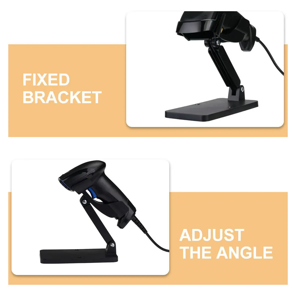 Barcode Scanner Holder ABS Portable Stand for Desk Commercial Use Handheld Scanner Rack Qr Barcode Holder