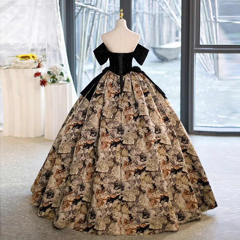 New Vestidos Vintage Quinceanera Dresses Luxury Removable Sleeve Party Dress Elegant Ball Gown Real Photo Prom Dress Customize