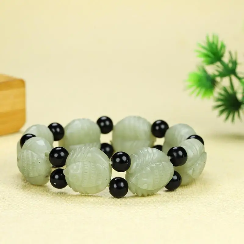 High-Quality Hotan Jade Bracelet Men And Women, Versatile Style, Suitable As A