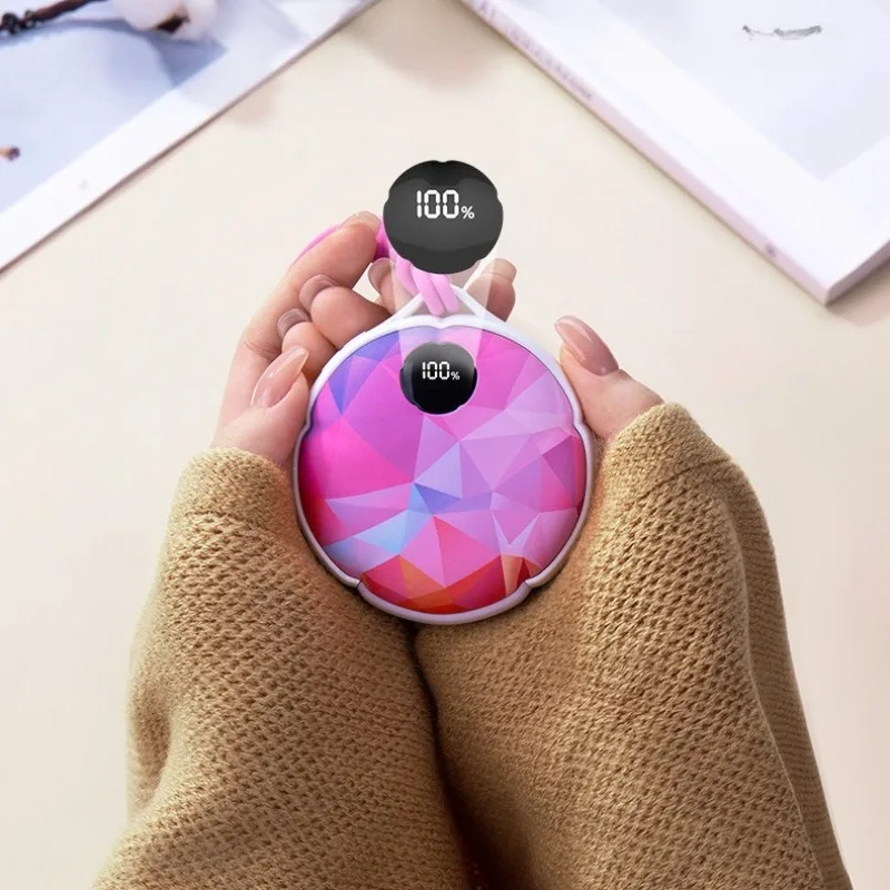 Mini Stove Hand Warmers Portable Pocket Winter Charging LED Light Student Office Home Gift Digital Display Usb Heater 2025 New