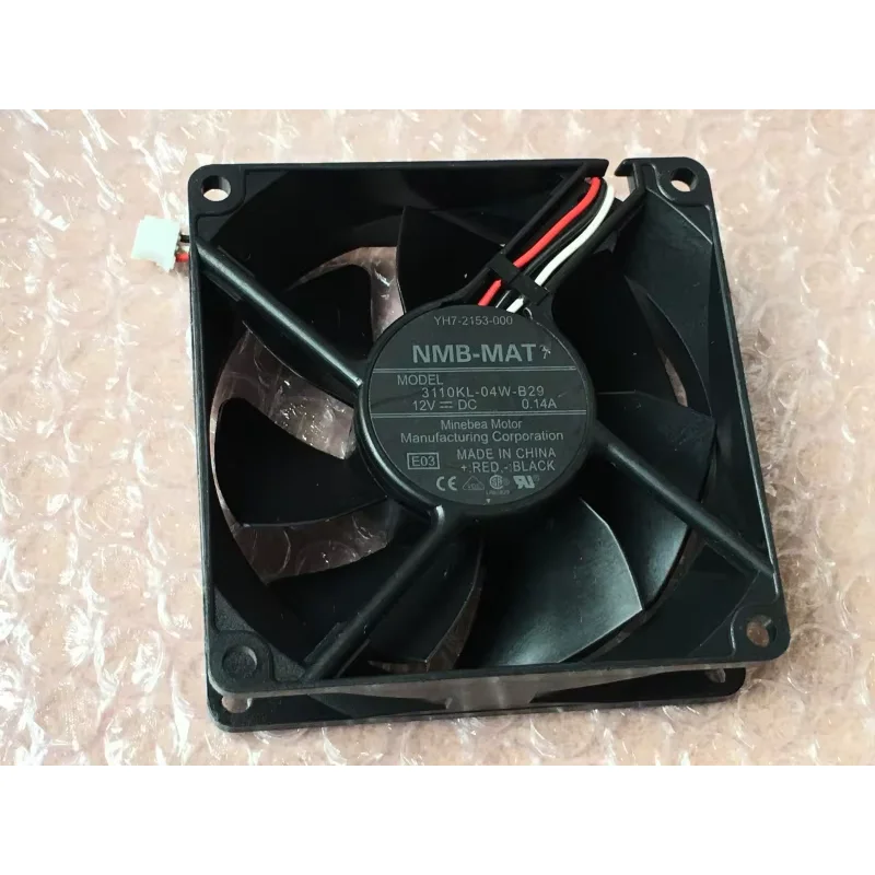 NMB-MAT 3110KL-04W-B29 E03 DC 12V 0.14A 80x80x25mm 3-Wire Server Cooling  Fan