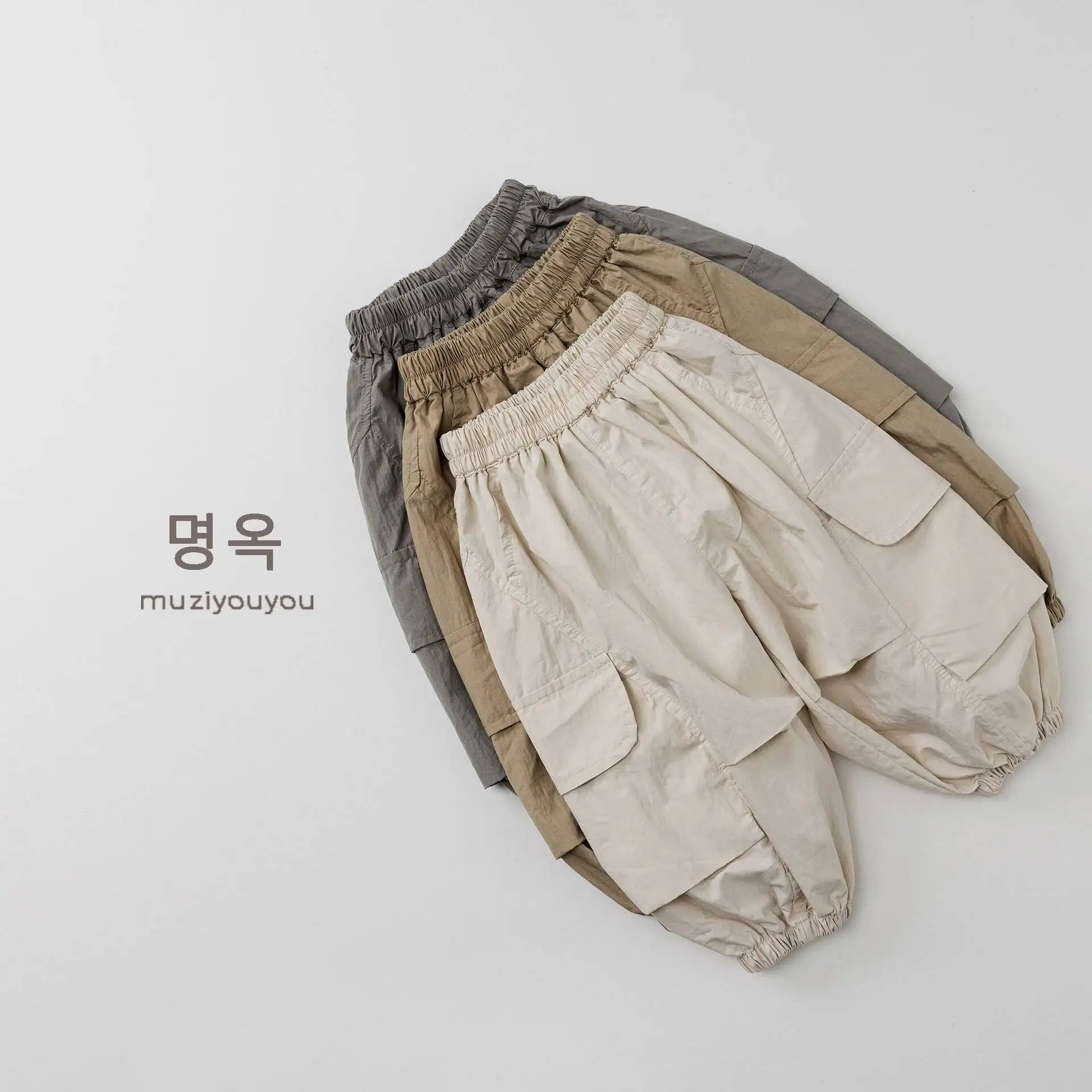 Frühling Sommer Kinderhosen 1-8 Jahre Jungen Mädchen Dünne Patchwork-Taschen Anti-Mücken Cargo-Hosen Jogger Kleinkind-Hosen Kinderkleidung – Detail 6