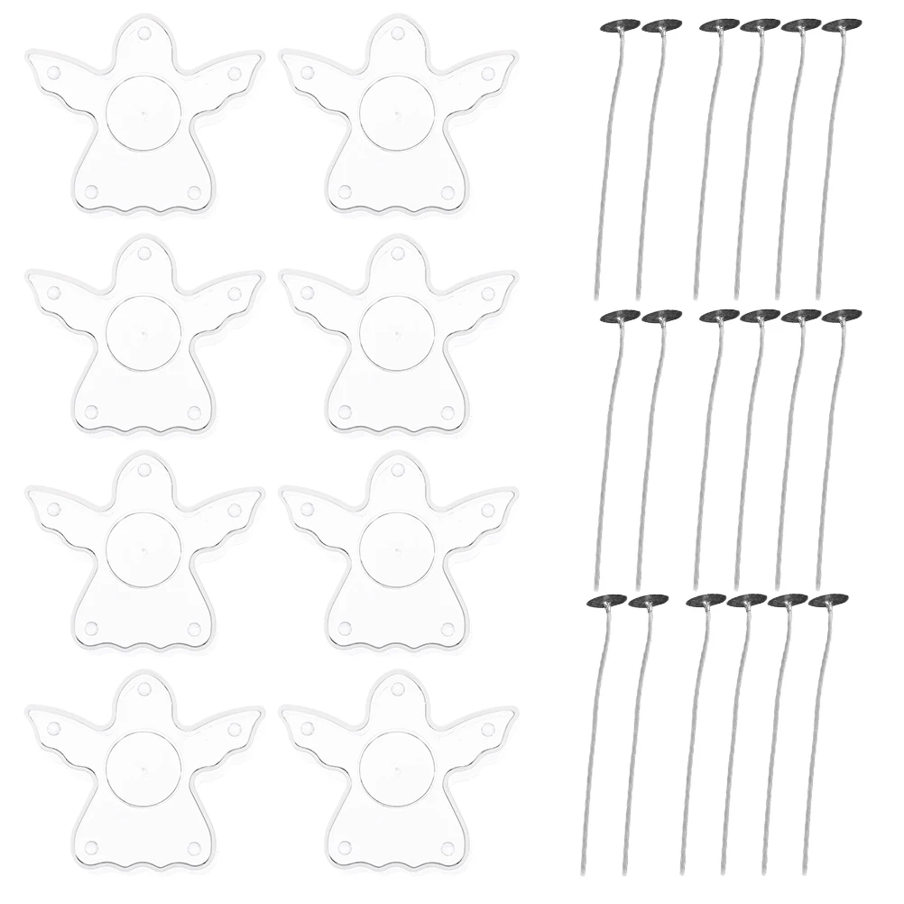 

Wick Set Transparent Cups DIY Mold Plastic Molds Lightweight Safe Material Unique Shape Craft Gifts Wicks Making