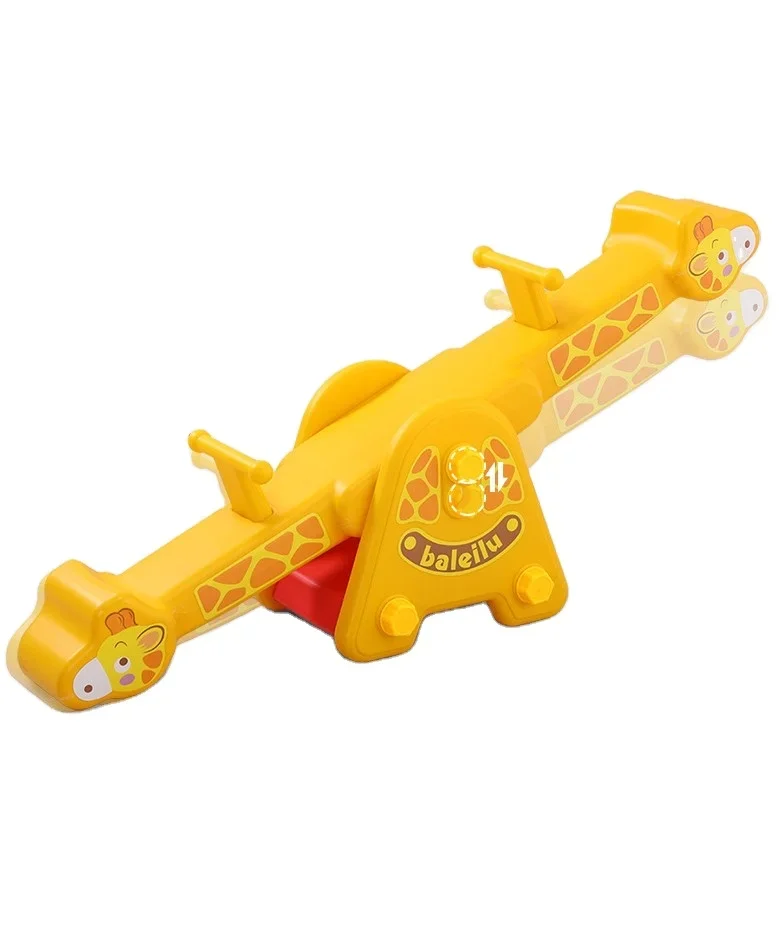 

Plastic two seats horse seesaw for children