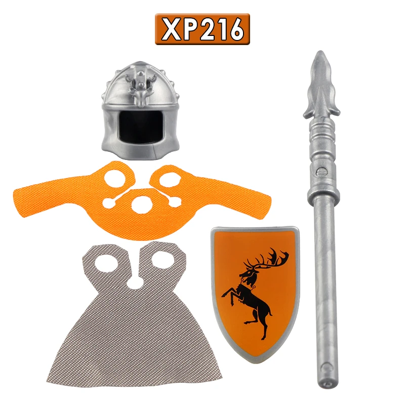 Medieval Knight Building Blocks Baratheon Archer Lancer Shield Helmet Accessories Action Figures Kids Toys For Kids KT1029