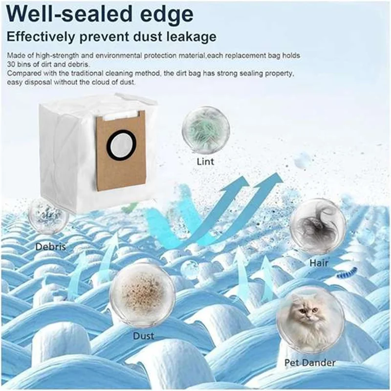 Eufy Omni E20/E25/E28 교체 액세서리 용 A02V-진공 먼지 봉투 대용량 먼지 봉투