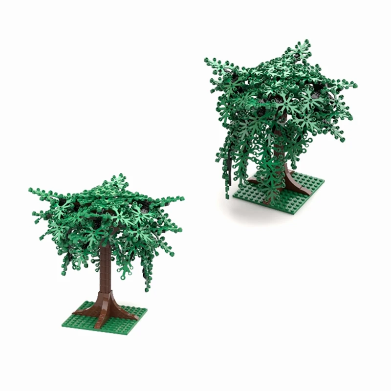 Buildings Blocks MOC Weeping Willow Scene MOC Suite Trees Flowers and Plants High-Tech DIY Part Toy MOC Set