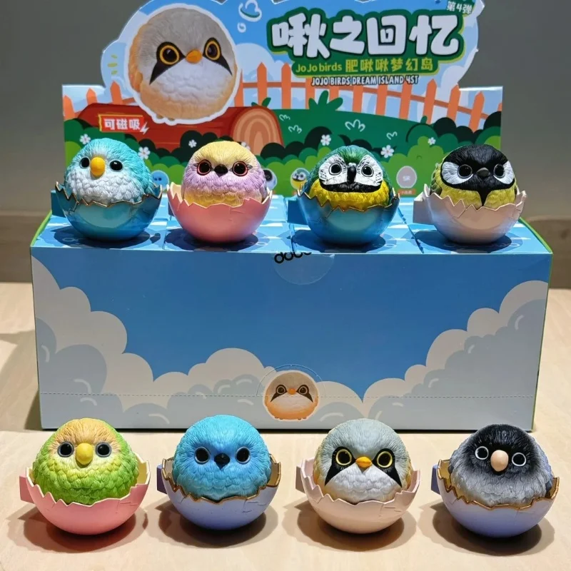 Asli Jojo Bird Dream Island Seri 4 Kotak Buta Figur Jojo Gemuk Hadiah Mainan Ornamen Kotak Misterius Periferal Burung Kawaii