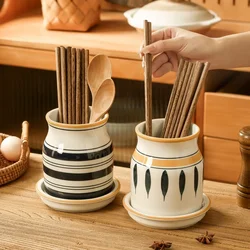 Chopstick Cage Ceramics Household Kitchen Antifungal Drainage Storage Rack Simple Tableware Kitchen 2023 Northern Europe