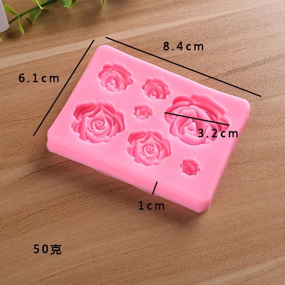 Rose Flowers Silicone Mold  Chocolate Fondant Cake Decorating Baking Tools