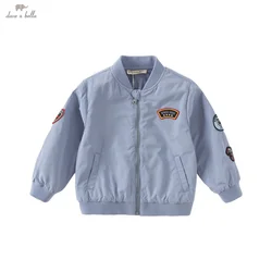 Dave Bella Kids Blue Boys' Jacket Spring Kid Clothing Jacket 2025 New Children's Clothing Boys' Autumn Casual Top DB1250149