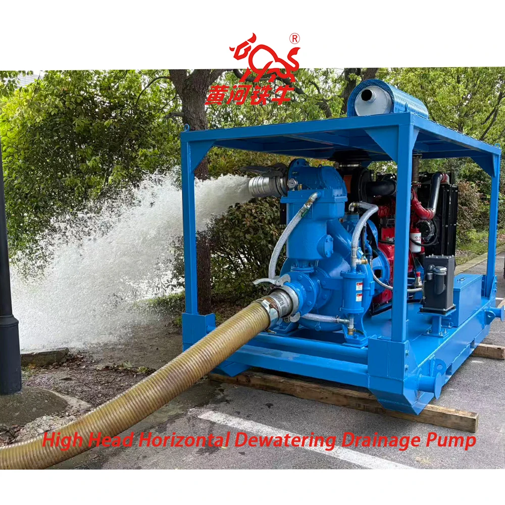 6-inch High Head Horizontal Vacuum Self-priming Dieel Water Pump for Mine Drainage Dewatering Pumps Mine Marine Pump Station
