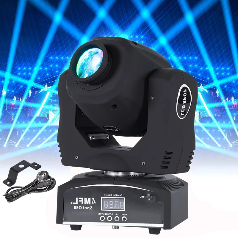 movendo a cabeca spot light efeito de feixe gobos cores spotlight com dmx512 som ativado control para dj disco party casamento 60w 01