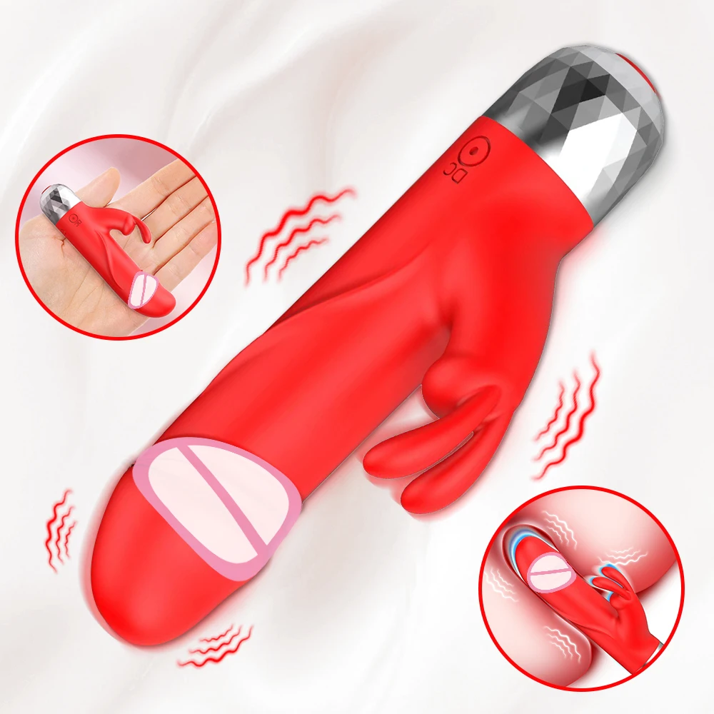 Potente consolador vibrador de conejo para mujer, estimulador de clítoris y Vagina, masajeador vibratorio de punto G, masturbador femenino, juguete sexual para adultos